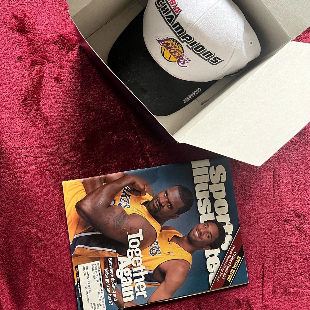 Vintage 2000 Lakers NBA Champions Snapback Hat Kobe Shaq Era